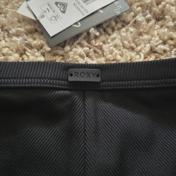 NWT Women's Roxy Pro The Snap Turn Cheeky Bikini Swim Bottom Black - S - Picture 6 of 7